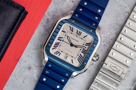 cartier santos gable quartz|cartier santos blue bezel.